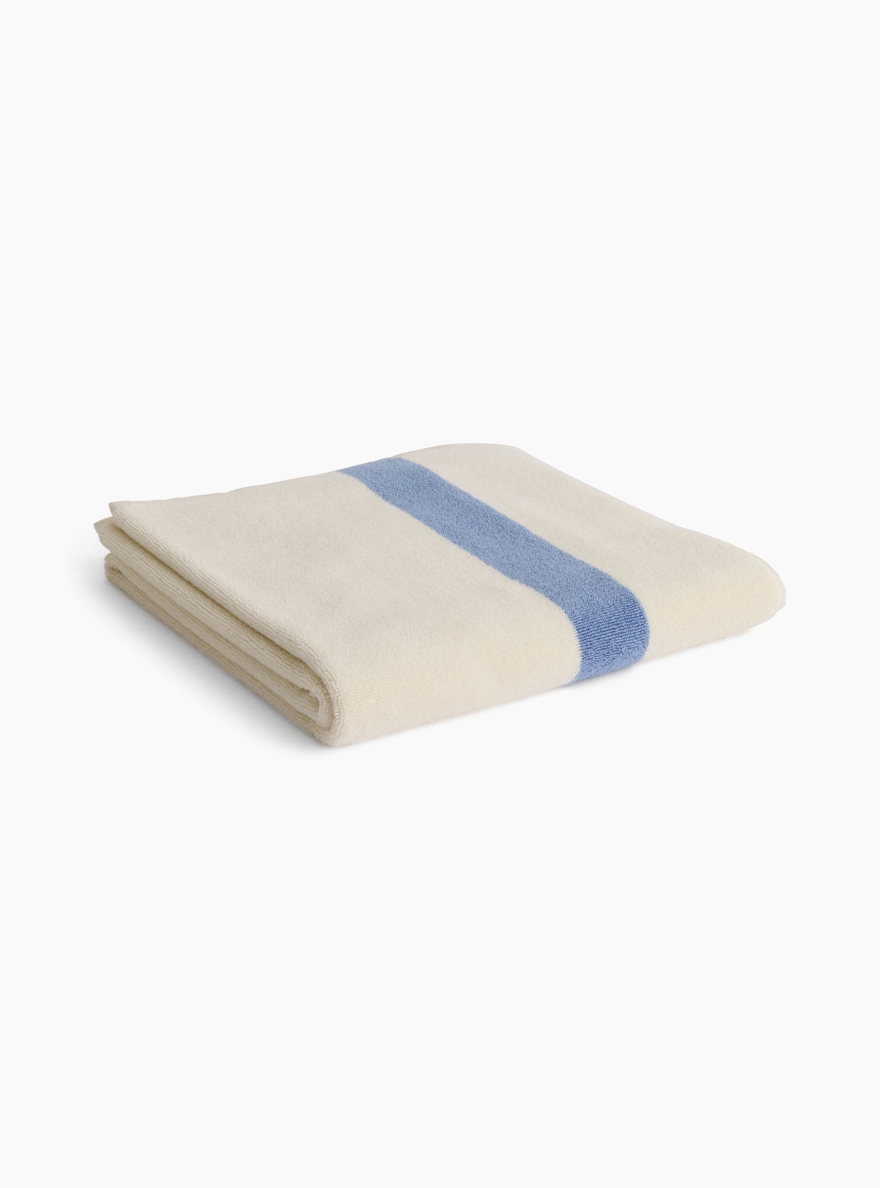 Stripe Bath Towel Dusty Blue Dusty Blue HAY_Folded at Couverture & The Garbstore
