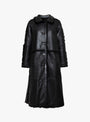 Maria Trench Coat Black Black Milena Silvano_Front_View_Leather at Couverture & The Garbstore