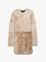 Reversible Liner Coat Oat Oat Milena Silvano_Front_View_Fur at Couverture & The Garbstore