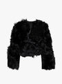 Rainer Shaggy Jacket Black Black Milena Silvano_Front_View at Couverture & The Garbstore