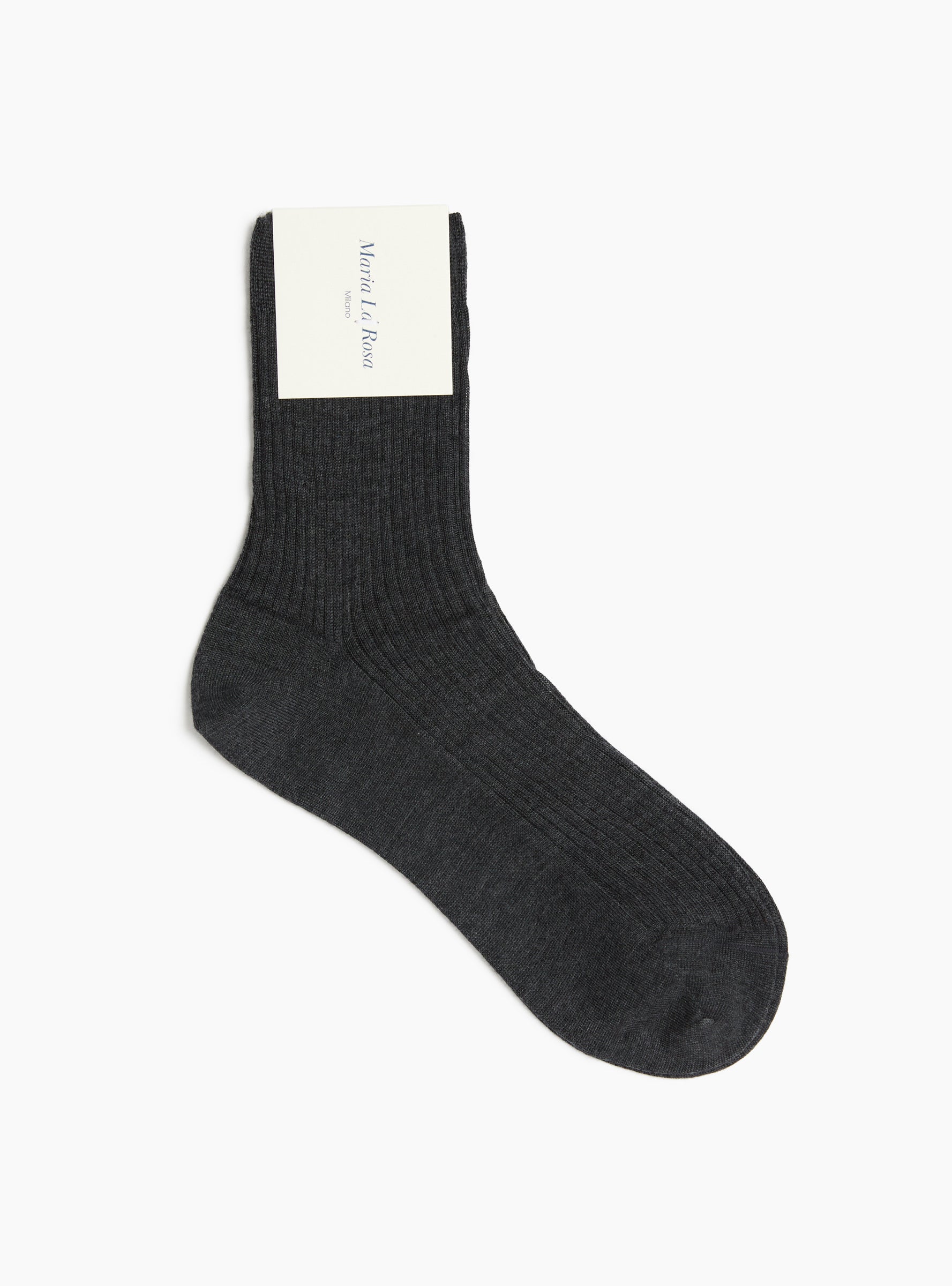 English Socks Dark Grey Dark Grey MARIA LA ROSA (Front) at Couverture & The Garbstore