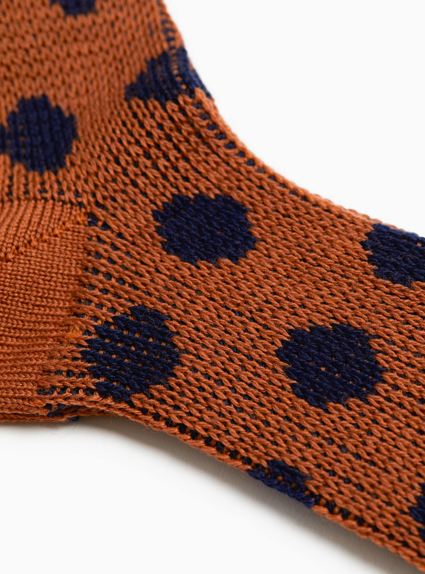 Spot Socks Rust Rust MARIA LA ROSA (Fabric Detail) at Couverture & The Garbstore