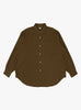 Double Weave Regular Collar Shirt Dark Olive A.PRESSE (front) at Couverture & The Garbstore