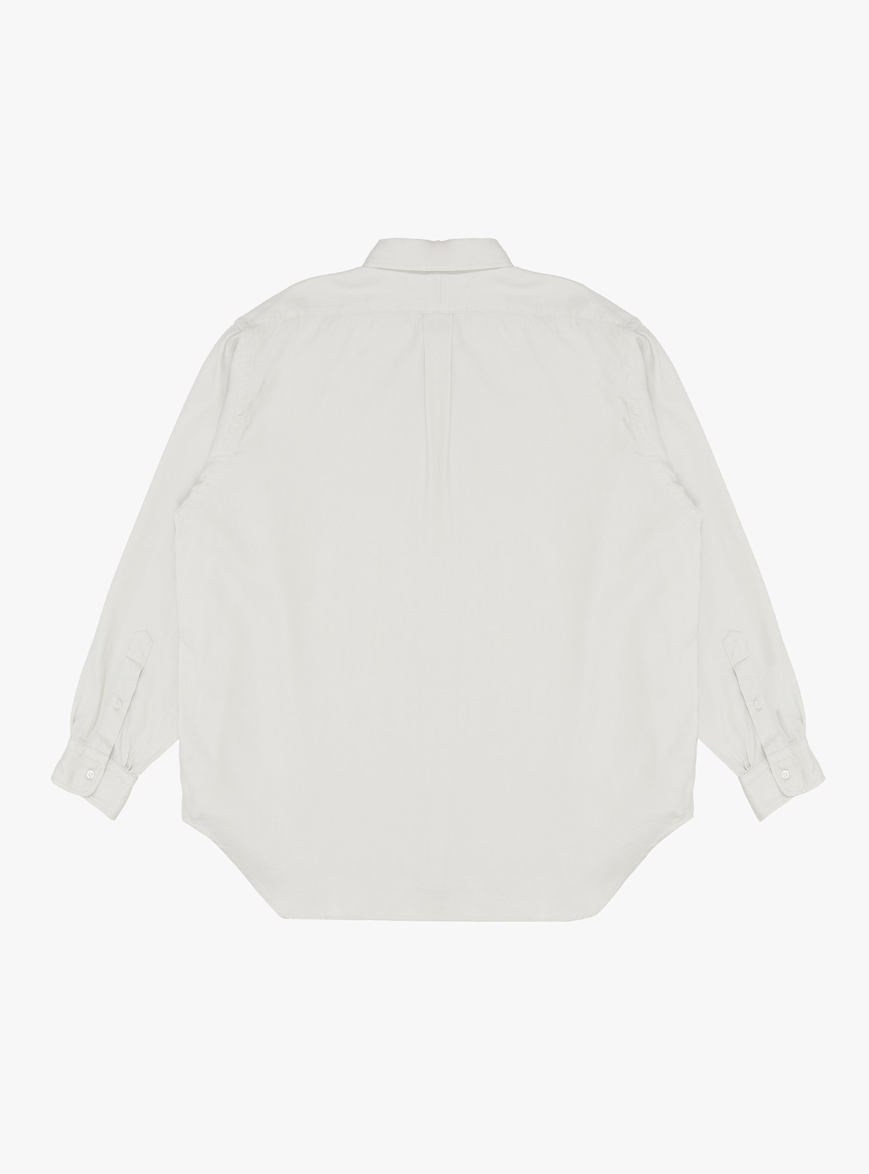 Double Weave Regular Collar Shirt Ecru A.PRESSE (back) at Couverture & The Garbstore