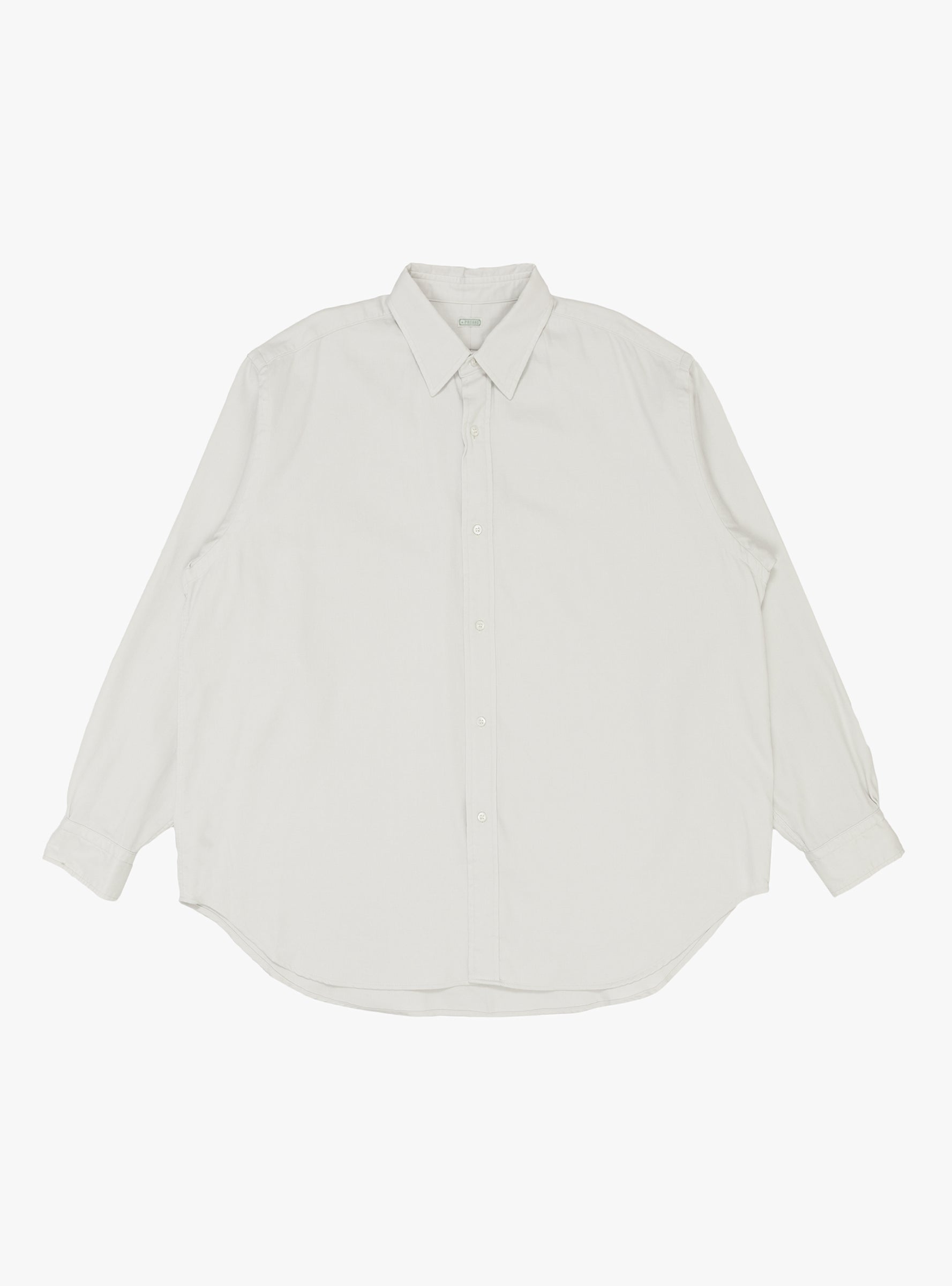 Double Weave Regular Collar Shirt Ecru A.PRESSE (front) at Couverture & The Garbstore