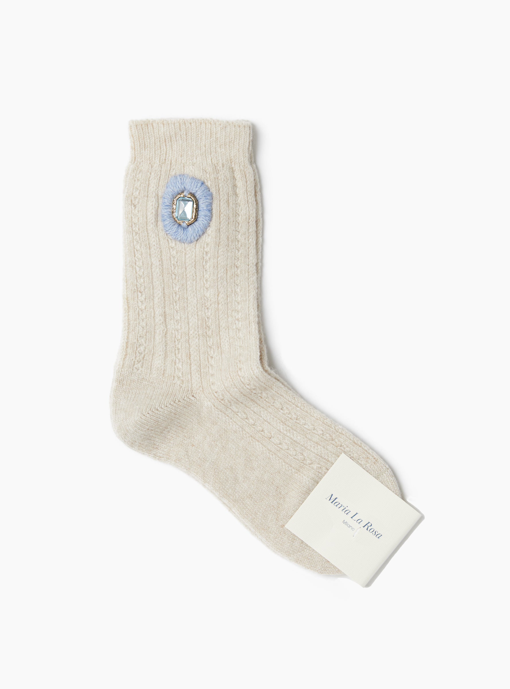 Lumiere Socks Narural Natural MARIA LA ROSA (Front) at Couverture & The Garbstore