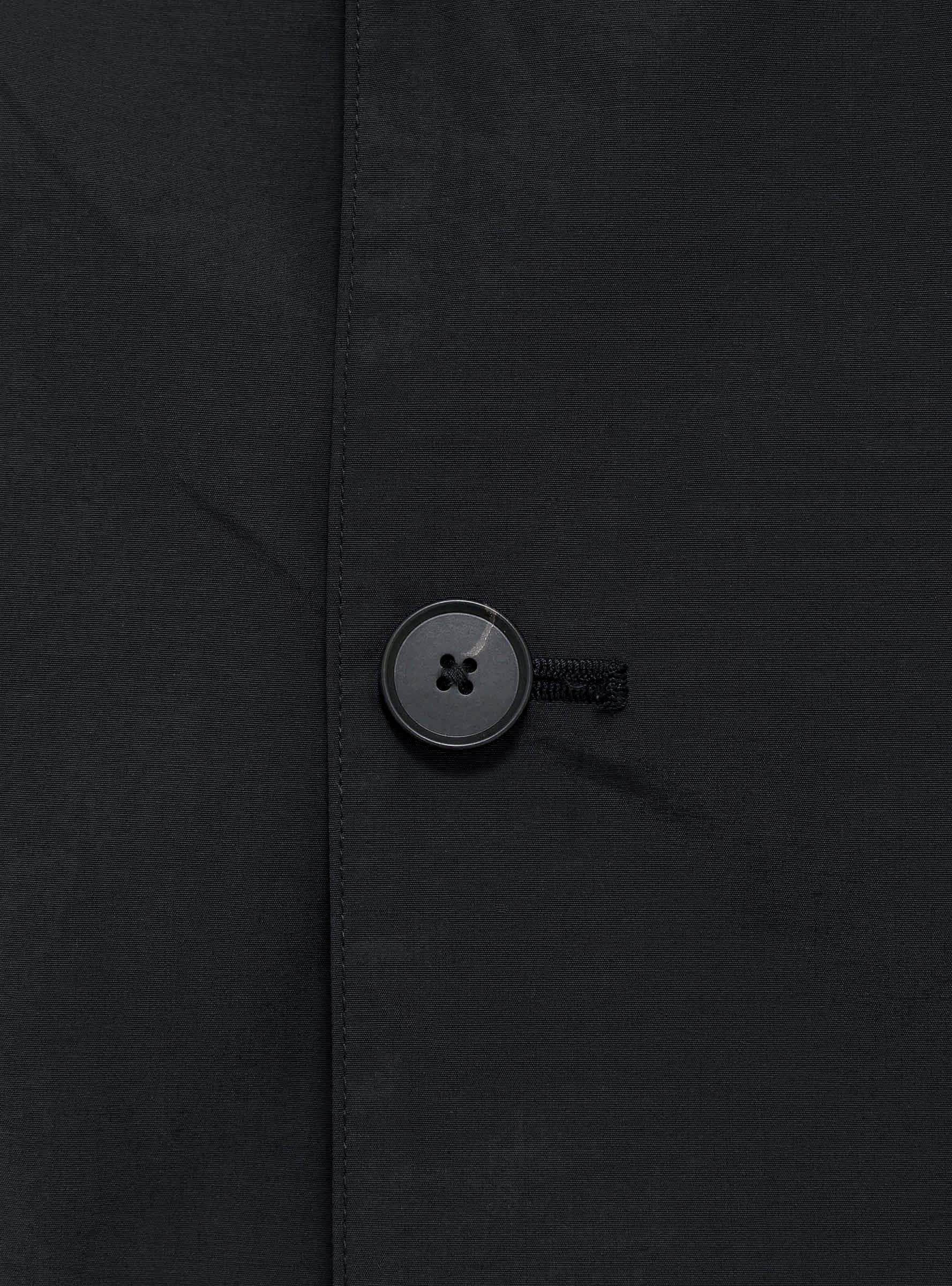 Cotton Nylon Single Breasted Blazer Black SSSTEIN (Button Detail) at Couverture & The Garbstore