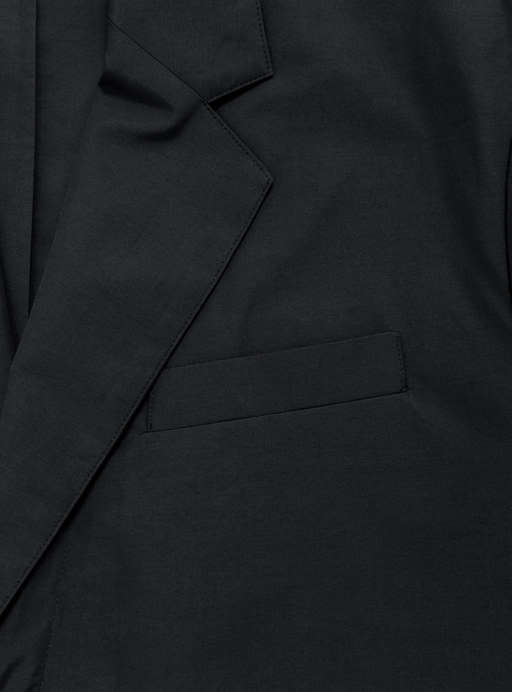 Cotton Nylon Single Breasted Blazer Black SSSTEIN (Pocket Detail) at Couverture & The Garbstore