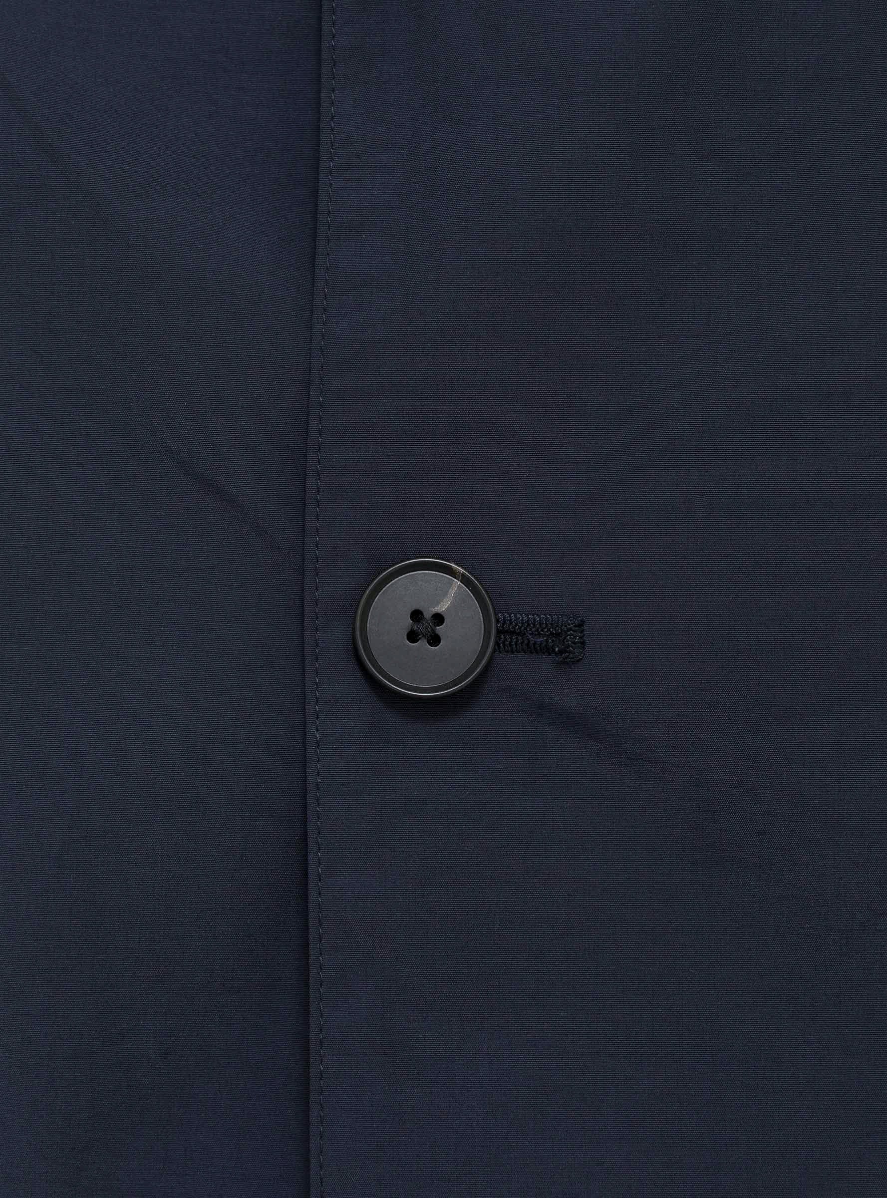 Cotton Nylon Single Breasted Blazer Dark Navy SSSTEIN (Button Detail) at Couverture & The Garbstore
