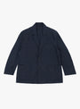 Cotton Nylon Single Breasted Blazer Dark Navy SSSTEIN (Front View) at Couverture & The Garbstore