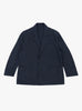 Cotton Nylon Single Breasted Blazer Dark Navy SSSTEIN (Front View) at Couverture & The Garbstore