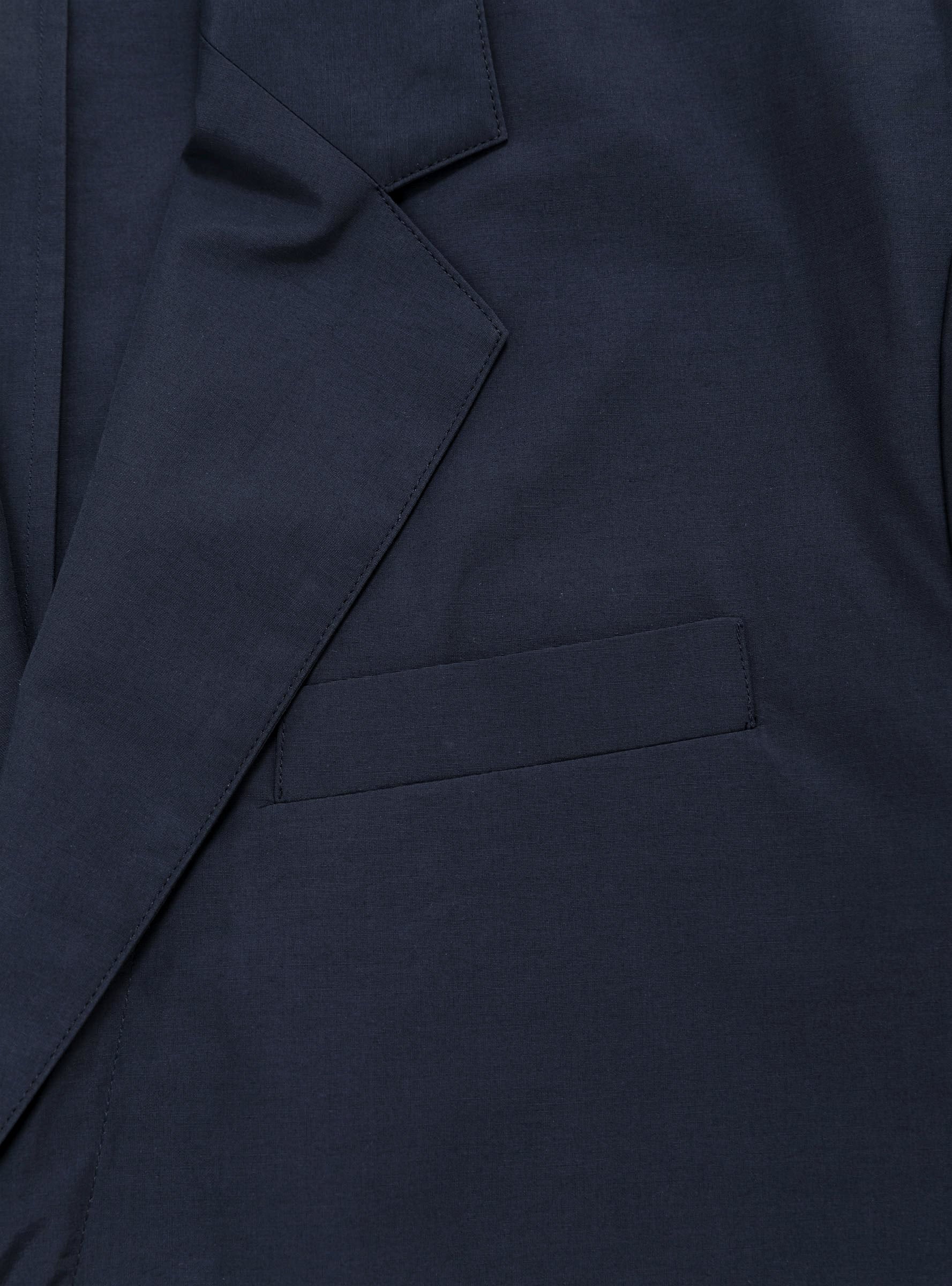 Cotton Nylon Single Breasted Blazer Dark Navy SSSTEIN (Pocket Detail) at Couverture & The Garbstore