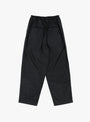 Cotton Nylon Wide Easy Trousers Black SSSTEIN (Back) at Couverture & The Garbstore