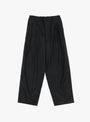 Cotton Nylon Wide Easy Trousers Black SSSTEIN (Front View) at Couverture & The Garbstore