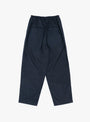 Cotton Nylon Wide Easy Trousers Dark Navy SSSTEIN (Back) at Couverture & The Garbstore
