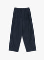 Cotton Nylon Wide Easy Trousers Dark Navy SSSTEIN (Front View) at Couverture & The Garbstore