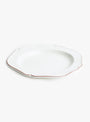 Trattoria Large Oval Platter White Vicolo (top view) at Couverture & The Garbstore