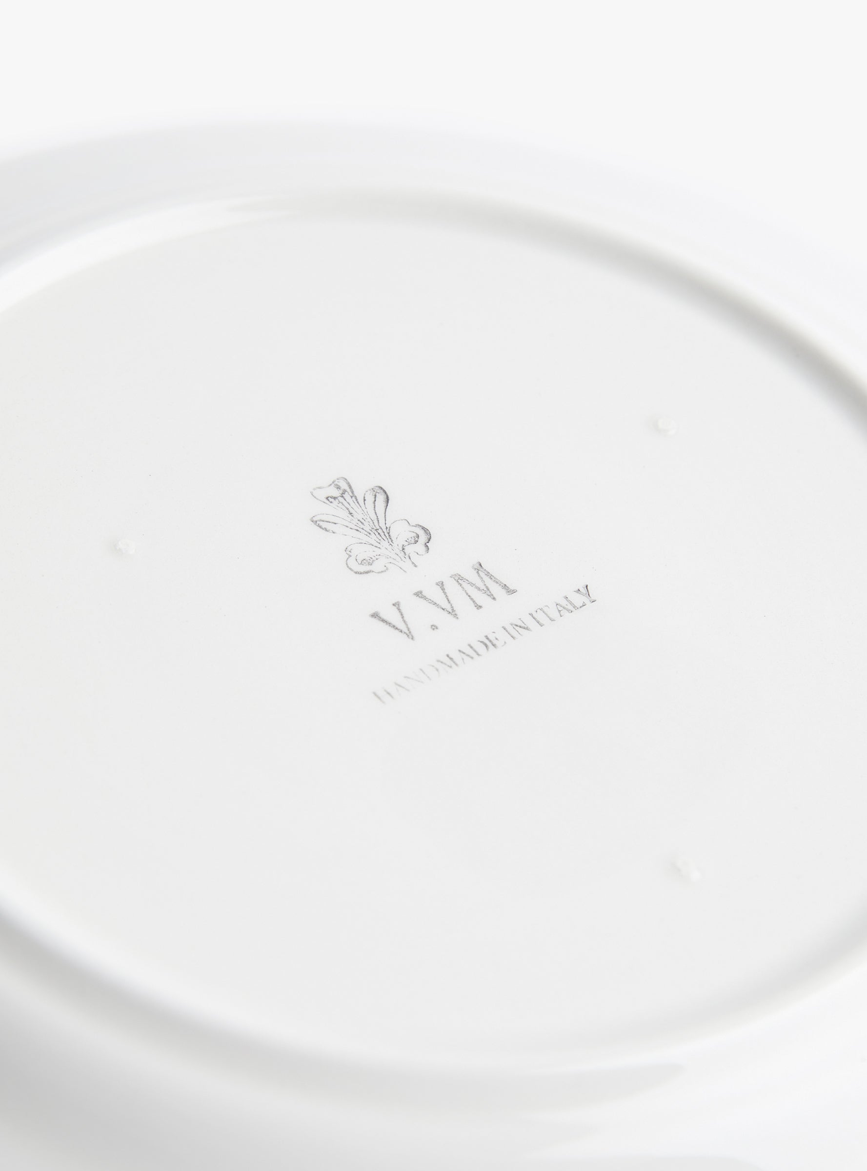 Trattoria Dessert Plate 21cm White Vicolo (logo detail) at Couverture & The Garbstore