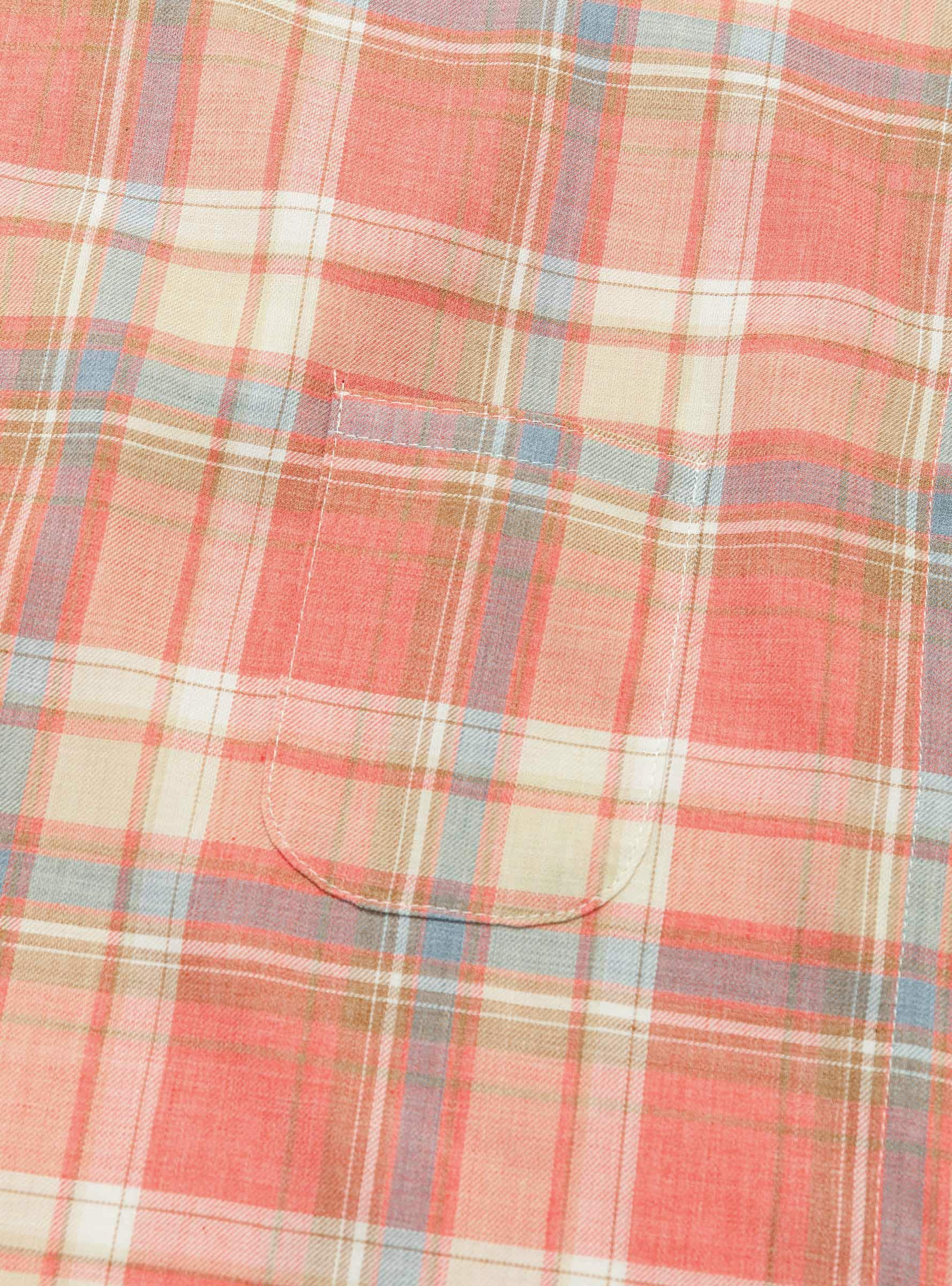 Made in Japan Grande Tab Shirt Red Check TDR (Pocket Detail) at Couverture & The Garbstore