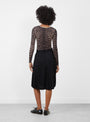 Emily Long Sleeve Tee Leopard Leopard Baserange (model back) at Couverture & The Garbstore