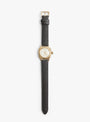 W Coussin 12 Watch Black Calf Leather Strap Black Calf VAGUE (top view front) at Couverture & The Garbstore