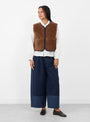 Aida_Vest_Brown_Brown_SIDELINE_Model_front at Couverture & The Garbstore