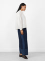 Binni_Shirt_White_White_SIDELINE_Model_side at Couverture & The Garbstore