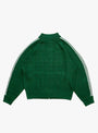 Knitted Training Jacket Dark Green RICE NINE TEN (Back) at Couverture & The Garbstore