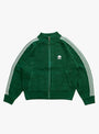 Knitted Training Jacket Dark Green RICE NINE TEN (Front View) at Couverture & The Garbstore