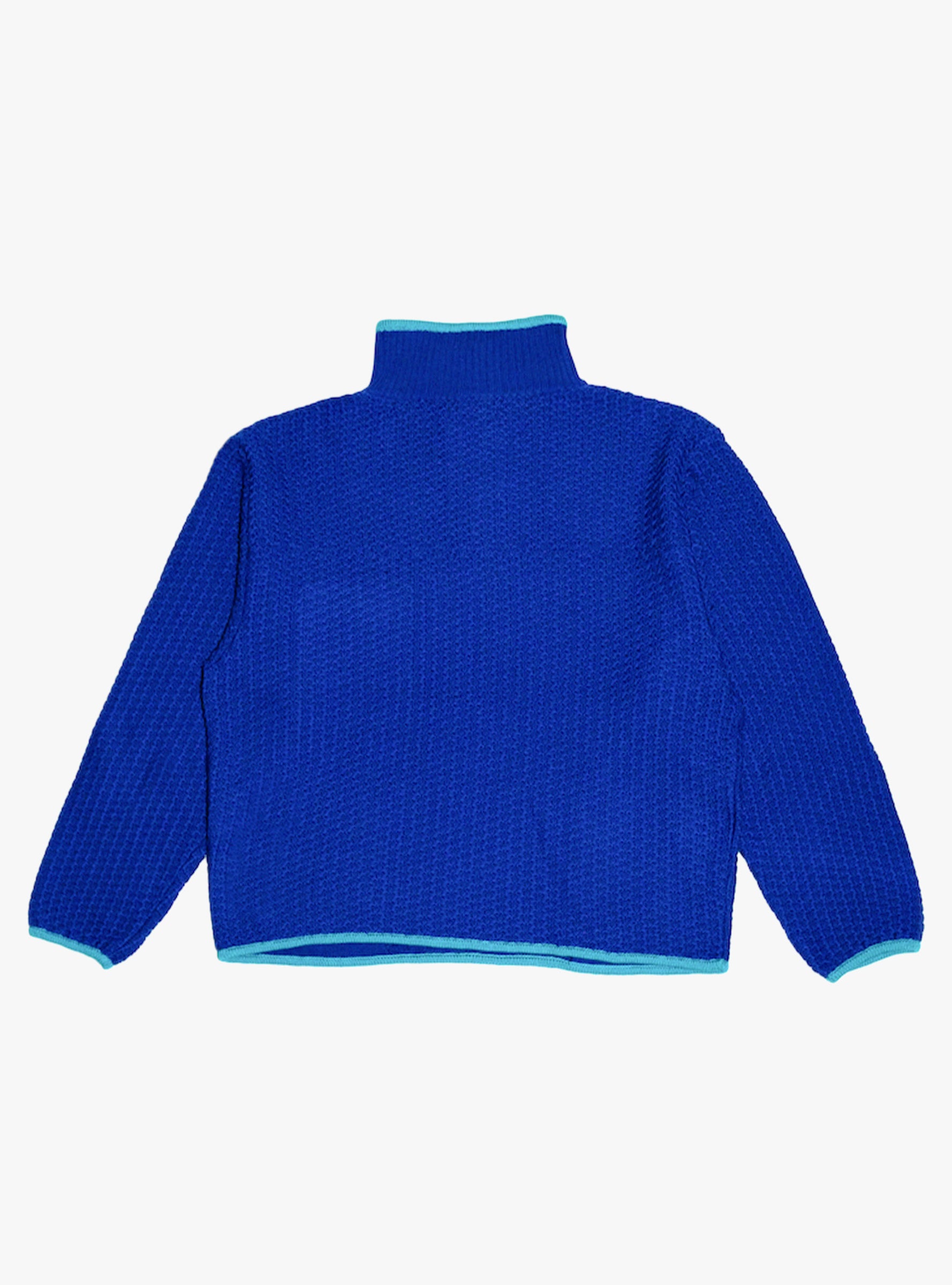 Mountain Knitted Pullover Blue RICE NINE TEN (Back) at Couverture & The Garbstore