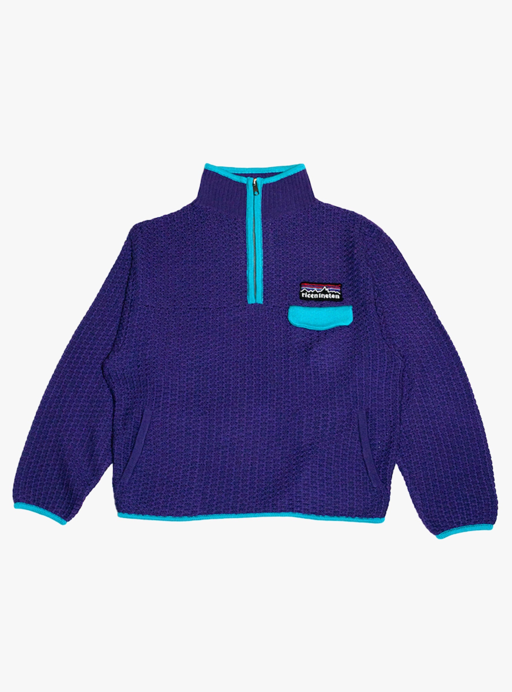 Mountain Knitted Pullover Purple RICE NINE TEN (Front View) at Couverture & The Garbstore