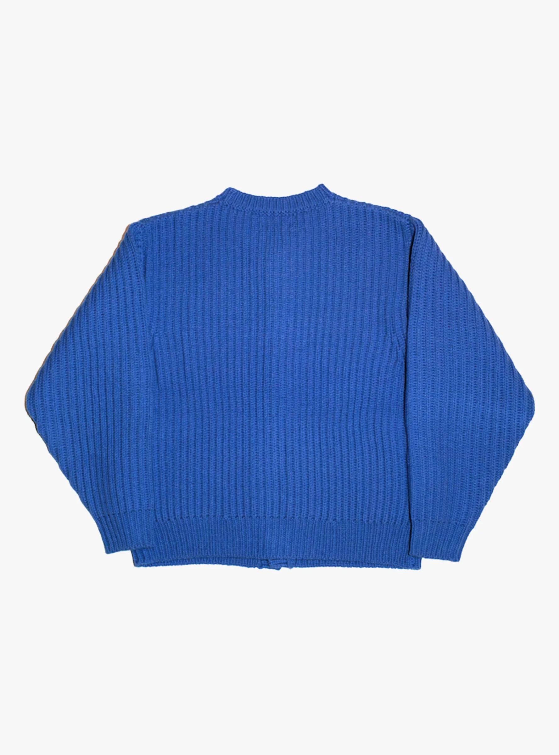 Wide_Rib_Knitted_Cardigan_Cobalt_Blue_RICE_NINE_TEN_Back at Couverture & The Garbstore