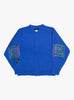 Wide Rib Knitted Cardigan Cobalt Blue RICE NINE TEN (Front View) at Couverture & The Garbstore
