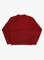 Wide Rib Knitted Cardigan Mahogany Brown RICE NINE TEN (Back) at Couverture & The Garbstore