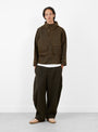 Peveril Jacket Chocolate GANDER (model front) at Couverture & The Garbstore