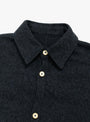 Deans Shirt Blue GANDER (collar detail) at Couverture & The Garbstore