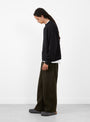 Raw Edge Crewneck Black GANDER (model side) at Couverture & The Garbstore
