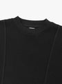Raw Edge Crewneck Black GANDER (neck detail) at Couverture & The Garbstore