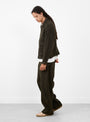 Cottonopolis Pant Olive GANDER (model side) at Couverture & The Garbstore