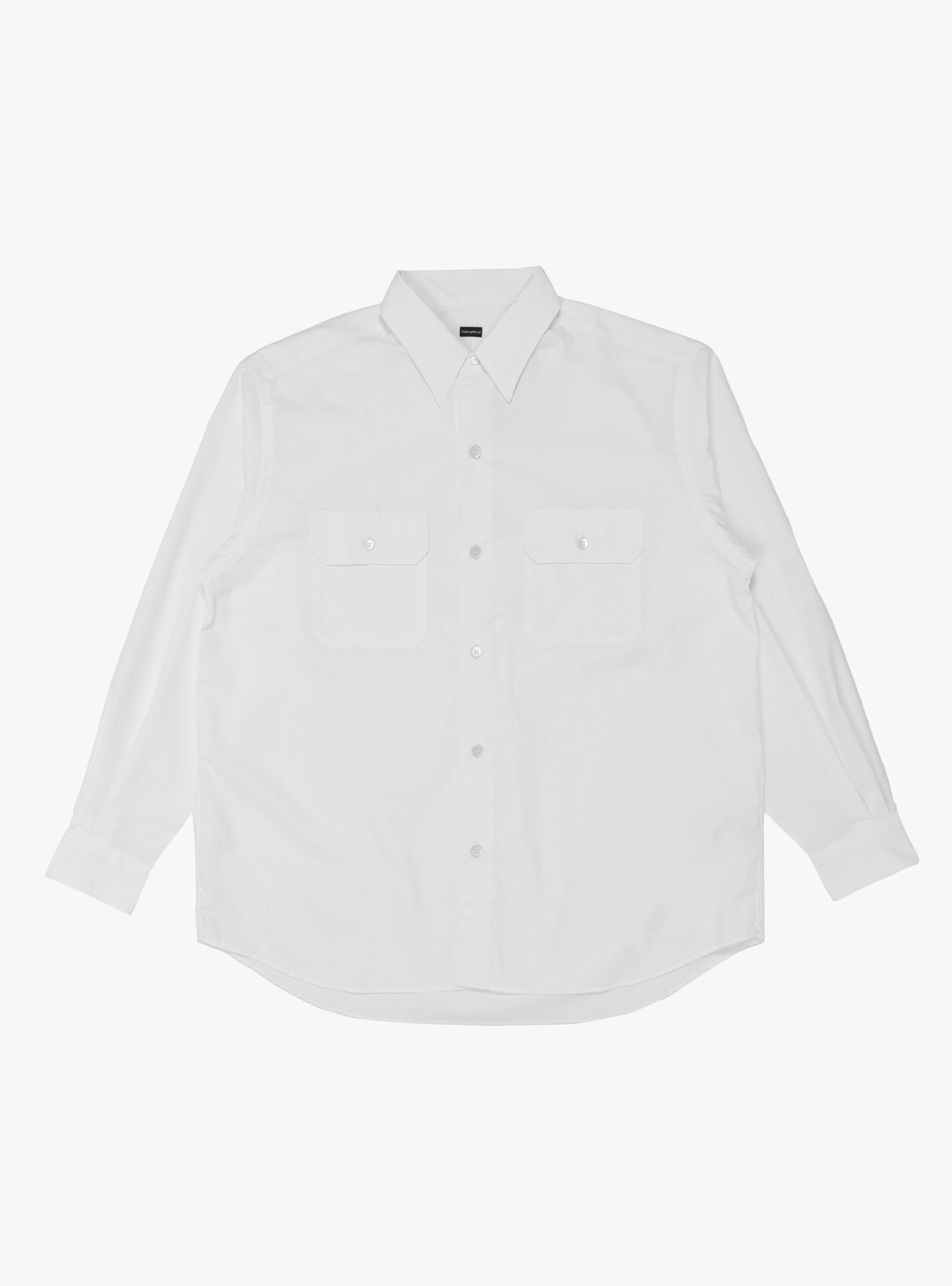 Typewriter Shirt Off White NANAMICA ( front) at Couverture & The Garbstore