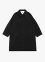 Cotton Codura Balmacaan Coat Black NANAMICA (front) at Couverture & The Garbstore