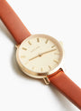 Beverly-Leather-Watch-Brown-and-Gold-Brown-and-Gold-Breda-(Close-Up) at Couverture & The Garbstore