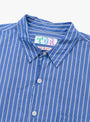 Made in Japan Grande Tab Shirt Blue Stripe TDR (Collar Detail) at Couverture & The Garbstore