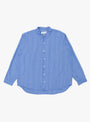 Made in Japan Grande Tab Shirt Blue Stripe TDR (Front View) at Couverture & The Garbstore