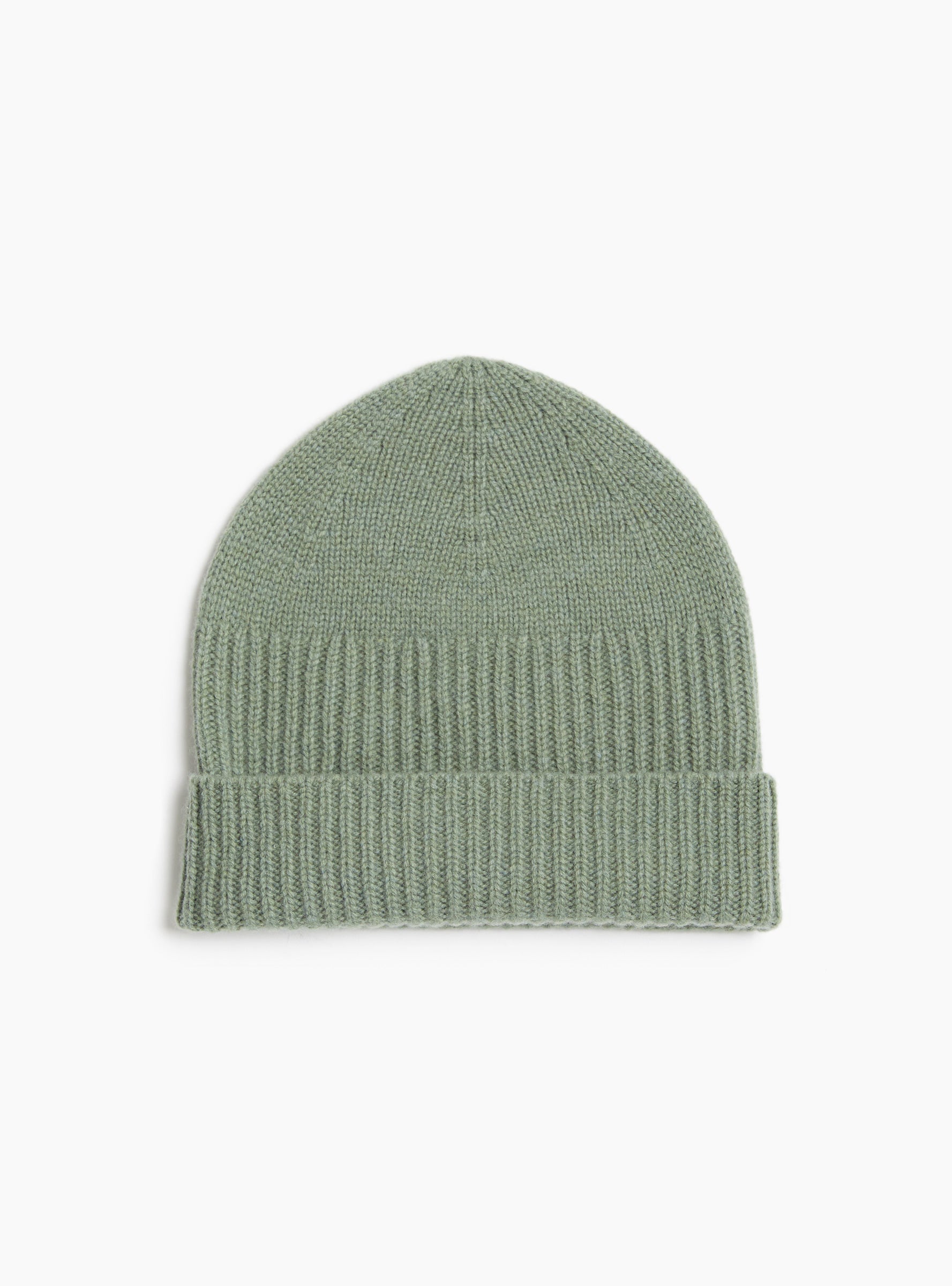 Lambswool Knit Cap Light Olive Light Olive MATURE HA (Front) at Couverture & The Garbstore