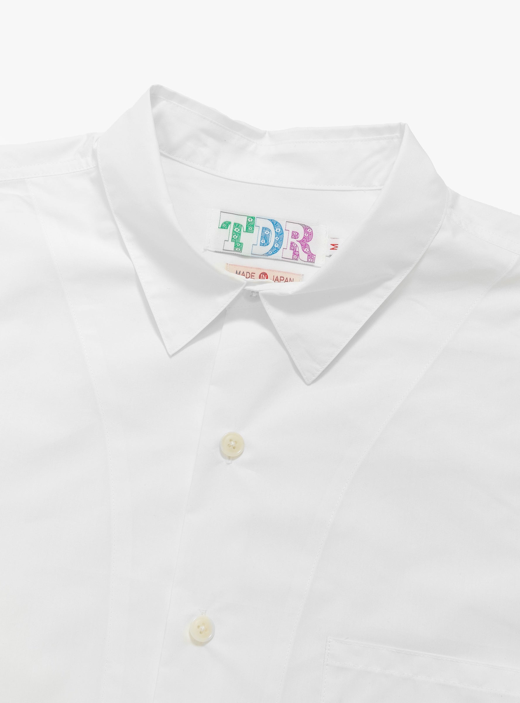 Made in Japan Grande Crown Shirt White TDR (Collar Detail) at Couverture & The Garbstore