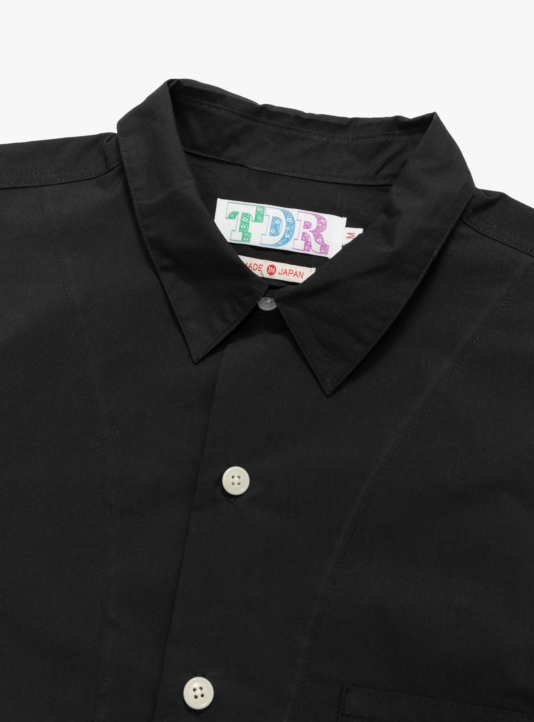 Made in Japan Grande Crown Shirt Black TDR (Collar Detail) at Couverture & The Garbstore