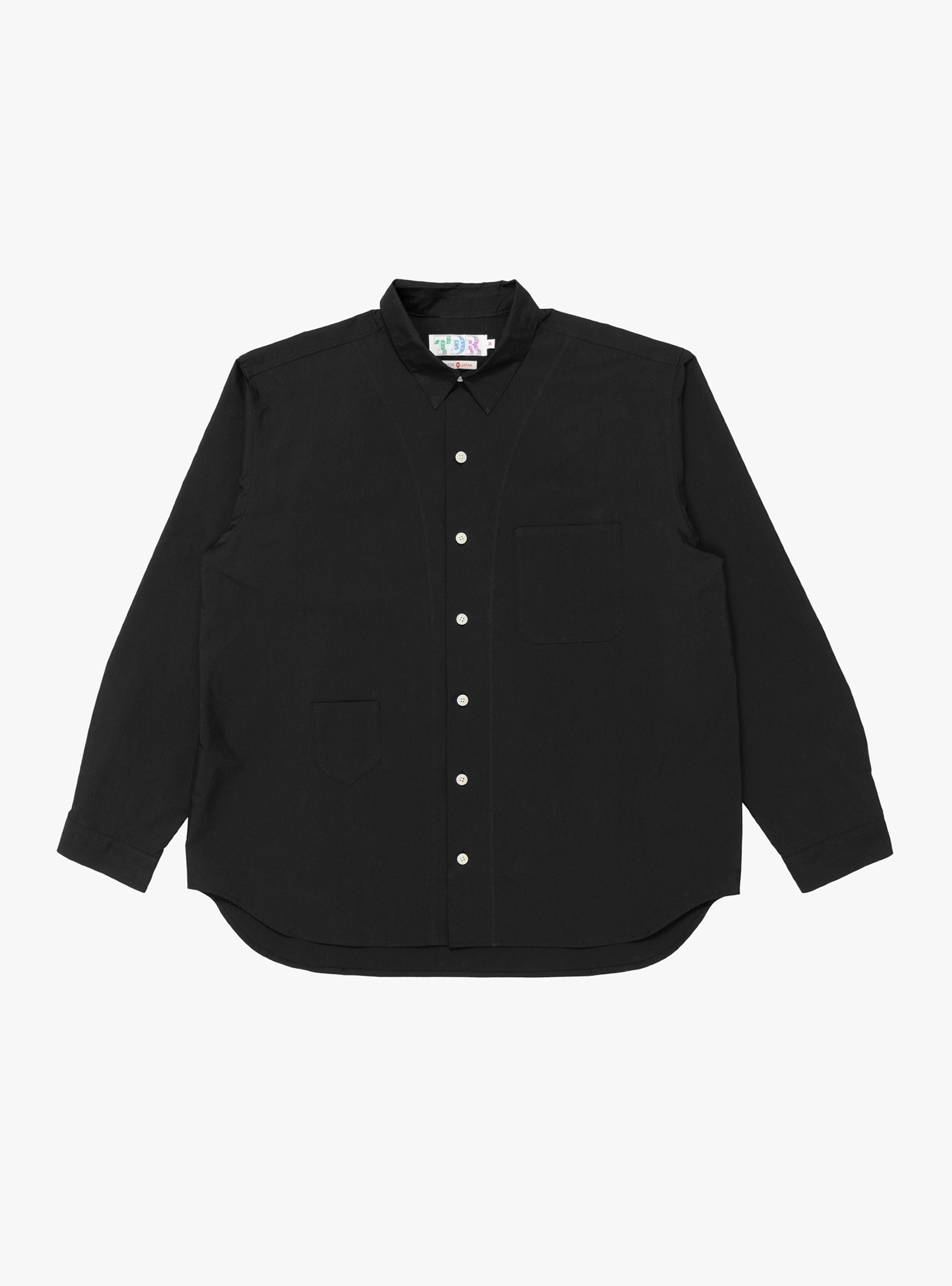 Made in Japan Grande Crown Shirt Black TDR (Front View) at Couverture & The Garbstore