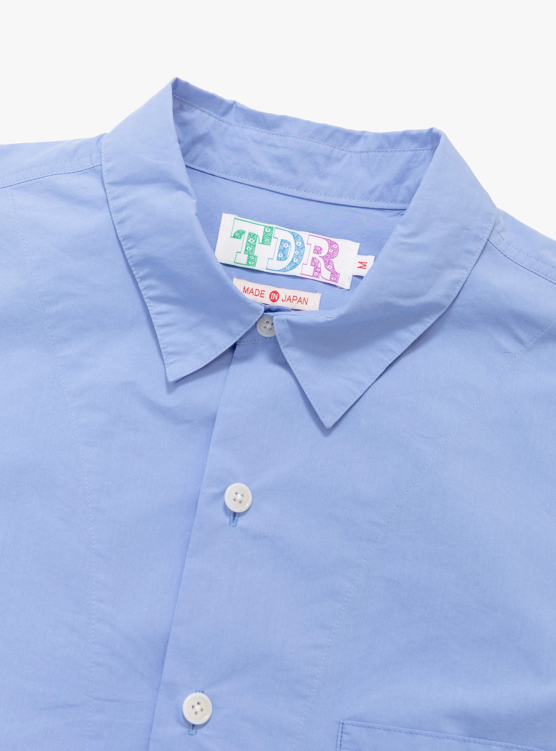 Made in Japan Grande Crown Shirt Blue TDR (Collar Detail) at Couverture & The Garbstore