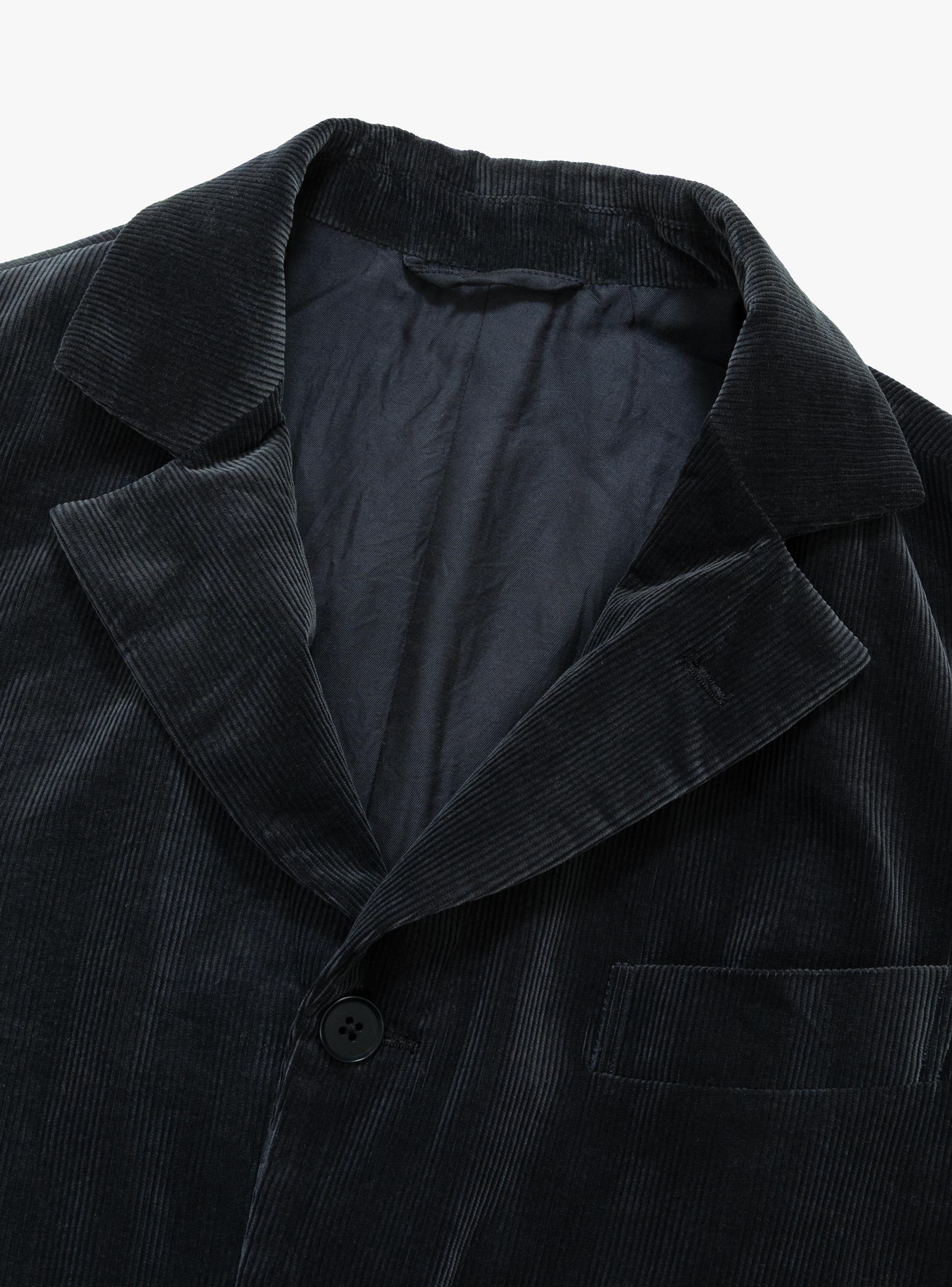 Cotton Corduroy 4B Jacket Navy KAPTAIN SUNSHINE (detail) at Couverture & The Garbstore